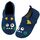 Kyopp Hausschuhe Kinder Junge Mädchen Pantoffeln Atmungsaktive Rutschfest Weich Barfussschuhe für Lauflernschuhe Kleinkinder Schuhe Kindergarten Unisex (Kleines Monster dunkelblau 30/31EU)