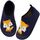 Kyopp Hausschuhe Kinder Junge Mädchen Pantoffeln Atmungsaktive Rutschfest Weich Barfussschuhe für Lauflernschuhe Kleinkinder Schuhe Kindergarten Unisex (Fuchs Marineblau 34/35EU)