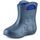 Ladeheid EVA Kinder Jungen Mädchen Gummistiefel Regenschuhe gefüttert LA-CA-03 (Metallisches Blau/Marineblau-2, 24/25 EU)