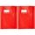Brunnen 104052424 Hefthülle/Heftumschlag (A4, Folie, mit Namensschild) rot (Packung mit 2)