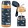 Jarlson® Trinkflasche Kinder Edelstahl Charli [MIT STROHHALM] - Thermosflasche Auslaufsicher - Thermoskanne - Water Bottle Kids - Thermo Trink Flasche für Schule & Kindergarten (350ml, Flugzeuge)