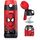 Jarlson® Trinkflasche Kinder Edelstahl Charli [MIT STROHHALM] - Thermosflasche Auslaufsicher - Thermoskanne - Water Bottle Kids - Thermo Trink Flasche für Schule & Kindergarten (350ml, Superheld rot)