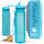 Hydracy Trinkflasche mit Strohhalm und Zeitmarkierung - 1L Wasserflasche - BPA-freie Trinkflasche - Auslaufsichere Sportflasche - Kondensationsfrei für Sport und Outdoor