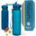 Hydracy Trinkflasche mit Strohhalm und Zeitmarkierung - 1L Wasserflasche - BPA-freie Trinkflasche - Auslaufsichere Sportflasche - Kondensationsfrei für Sport und Outdoor