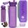 Hydracy Trinkflasche mit Fruchteinsatz - 500ml Wasserflasche - BPA-freie Trinkflasche mit Zeitmarkierung Auslaufsichere Sportflasche - Kondensationsfrei für Sport und Outdoor