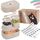 BJORKI® Bento Box für Kinder inkl. BONUS Namensticker - Auslaufsichere Lunchbox mit Fächern - Nachhaltige Brotdose Kinder für Kindergarten & Schule - Die Jausenbox für unterwegs. (Pastell Beige)