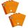 Oxford Schule Klausuren-Block A4, liniert mit Rand, 50 Blatt, orange (10er Pack)