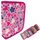 itenga Schüler-Etui 28 teilig gefüllt 1-Zipper Federmäppchen für Jungen und Mädchen (Herzen)