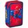 3-Fach Federmäppchen für Spiderman Fan – 44-teilig, komplett gefüllt, inklusive Stifte, Bleistifte, Filzstifte, Buntstifte, Scheren – Grundschule und Geschenk – Offizielles Gadget für Kinder