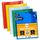 perfect line - 75 Hefthüllen DIN A5, 5 Farben - Heftumschlag transparent genarbt - Heftschoner aus recyclebarem PP, Dokumentenecht (3 Sets (3 x 25 Stk.)