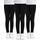 Adorel Mädchen Leggings Baumwolle Lang Unifarbe Leggins Hosen 3er-Pack Schwarz 134-140 EU (Herstellergröße 140)