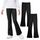 KEREDA Thermo Mädchen Leggings Schlaghose Kinder Flared Thermohose Gefüttert Warmes Winter Hosen Thermoleggings Mit Fleece 2er Pack