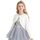 Adorel Mädchen Cardigan Festlich Langarm Rundhalsauschnitt Bolero Strickjacke Cremeweiß 8-10 Jahre (Herstellergröße 140)