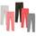 Amazon Essentials Mädchen Leggings, 5er-Pack, Grau/Orange/Pfirsich Blattmuster/Schwarz Sterne/Weiß Streifen, 2 Jahre