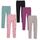 Amazon Essentials Mädchen Leggings, 5er-Pack, Purpur Punkte/Rosa Blumen/Schwarz/Türkisgrün/Weiß Streublumen, 5 Jahre