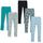 Amazon Essentials Mädchen Leggings, 5er-Pack, Blau Blattmuster/Indigo Große Katzen/Schwarz/Türkisgrün/Weiß Floral, 11-12 Jahre