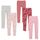 Amazon Essentials Mädchen Leggings, 5er-Pack, Dunkelrosé/Grau/Hellrosa Floral/Rosa Blattmuster/Rot Pilz, 3 Jahre