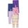 Amazon Essentials Mädchen Leggings, 5er-Pack, Dunkelblau/Gelb Karomuster/Hellviolett Folk Floral/Lila Tulpe/Purpur, 11-12 Jahre