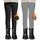 DDOBB 2er Pack Thermo Leggings Mädchen Gefütterte Winter Leggins Mit Fleece Kinder High Waist Thermounterwäsche Dicke Warm Lange Hose für Alltag(Schwarz+Hellgrau, XL=(146-152))