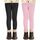 AMIYOYO 2er Pack Mädchen Leggings High Waist Lang Sportsleggins Weiche Sport Leggings Elastisch Fitness Hose Bequem Tanzhose Basic für Kinder