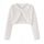 Proumhang Bolero Shrug Strickjacke für Mädchen Langärmelige Baumwollstrickpullover EIN-Knopf-Schal Jacke Sweatshirt Mäntel Chlidren Kleid Cover Up Für 3-10 Jahre Weiß 150