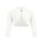 trudge Strickjacke Mädchen kurz Basic Bolero Lange Ärmel Cardigan Elegante Bolero Jacke Festlich Cremeweiß 110