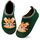 Kyopp Hausschuhe Kinder Junge Mädchen Pantoffeln Rutschfest Barfussschuhe Kindergarten Slippers für Atmungsaktive Weich Lauflernschuhe Kleinkinder Schuhe(Tiger-Grün 30/31EU)