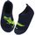 Kyopp Kinder Hausschuhe Junge Mädchen Pantoffeln Aquaschuhe Atmungsaktive rutschfest Barfussschuhe Slipper Kindergarten Unisex (Dinosaurier Marineblau 34/35 EU)