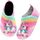 Kyopp Kinder Hausschuhe Junge Mädchen Pantoffeln Aquaschuhe Atmungsaktive Rutschfest Barfussschuhe Slipper Kindergarten Unisex(Regenbogen Einhorn 32/33 EU)