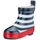 Playshoes Kinder Halbschaft-Gummistiefel aus Naturkautschuk, trendige Unisex Regenstiefel mit Reflektoren, maritim gestreift