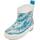 Playshoes Gummistiefel Halbschaft Blumen Unisex Kinder Gummistiefel, Petrol Blumen, 18 EU