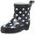 Playshoes Kinder Halbschaft-Gummistiefel aus Naturkautschuk, Trendige Unisex Regenstiefel mit Reflektoren, gepunktet mit Punkt-Muster