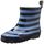 Playshoes Kinder Halbschaft-Gummistiefel aus Naturkautschuk, Trendige Unisex Regenstiefel mit Reflektoren, gestreift