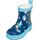 Playshoes Kinder Halbschaft-Gummistiefel aus Naturkautschuk, Trendige Unisex Regenstiefel mit Reflektoren, mit Sternen-Muster