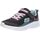Skechers Mädchen Microspec Sneaker, Black Mesh Aqua & Neon Pink Trim, 35 EU