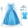 Vicloon ELSA Prinzessin Kostüm Kinder Deluxe Fancy Blaues Kleid,Accessoires für Mädchen, Weihnachten Verkleidung Karneval Party Halloween Fest-Blau