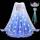 G.C LED Leuchtend Prinzessin Kleid Mädchen mit Perücke Krone Zauberstab Prinzessin Kostüm Verkleidung Geburtstag Weihnachten Fasching Karneval Halloween Kostüm für Kinder (110, 4-5 Jahre)