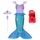 AOOWU Meerjungfrau Kostüm Mädchen, 4-Teiliges Set Meerjungfrau Kleid Mädchen mit Perücke, Lila Krone und Zepter, Kostüm Kinder für Karneval Party Halloween Weihnachten Cosplay (150Cm)