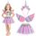 Hifot Einhorn Kostüm Prinzessin Set 3 Stück，Regenbogen Tutu Rock Mädchen Kostüm Tüllrock,Einhorn Haarreif Flügel für Mädchen für Unicorn Cosplay Kindergeburtstag Karneval