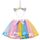 Hifot Einhorn Kostüm Prinzessin Set 2 Stück，Regenbogen Tutu Rock Mädchen Kostüm Tüllrock,Einhorn Haarreif für Mädchen für Unicorn Cosplay Kindergeburtstag Karneval
