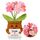 WenmthG Kleines Dankeschön Geschenk Glücksbringer Gehäkelte Rosa Blume für Frauen Freunde Kollegen Abschied Ruhestand Weihnachts Papa Mama Oma Opa Pocket Hug Blume Positive Kartoffel Deutsch Ersatz