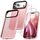 UniqueMe für iPhone 17 Pro Max Hülle - Handyhülle für iPhone 17 Pro Max Case, Rundumschutz Hülle Set Schutzhülle Cover, 1 Handyhülle & 2 Schutzfolie - Matt Rosa