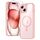 TAURI für iPhone 15 Hülle 6,1" mit Panzer Schutz Glas Folie, Kompatibel mit MagSafe, Schutz nach Militärstandard, [Anti-Vergilbung] Stoßfest Magnetisch Handyhülle - Rosa