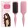 Lockenbürste, curly hair brush Für curly hair, locken bürste Zum Definieren Beim Styling, Antistatisch Entwirren Ohne Ziepen, Ergonomischer Griff, haarbürste Für Frauen Männer (Rosa)
