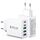 2er Pack USB C Ladegerät 50W, 5 Ports Mehrfach USB Stecker mit【2 USBC+3 USBA】, 50W Netzteil Wand-Ladegerät, Fast Charge PD 3.0 Power Adapter Kompatibel mit iPhone 12/13/14/15/Galaxy S25/Handys/Tablets