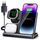 JARGOU 3 in 1 Kabellose Ladestation für Apple, Induktive Ladestation für iPhone 17 Pro Max 16 15 14-8, Wireless Charger für Apple Watch 11/Ultra 3/10/9/8/7/6 & AirPods Pro 4 3 2 - Ohne Kabelchaos