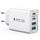 USB C Ladegerät 40W,4-Ports Mehrfach Ladegerät mit USB-C+USB-A,USBC Schnellladeblock Dual Port PD+QC Wandstecker Multiport Typ C Kompatibel mit iPhone 16/15/14/13/12 Pro Max/Galaxy S25/S24/S23/Tablet