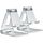Nulaxy Dual Faltbarer Handy Ständer 2 Stück Verstellbar Handy Halterung Halter für Schreibtisch Kompatibel mit iPhone 16 15 14 13 12 11 Pro Xs Max Xr X 8, Huawei, Galaxy, alle Handys, Silber & Silber