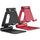 NULAXY 2 Stück Dual Faltbarer Handy Ständer Verstellbar Handy Halterung Halter für Schreibtisch Kompatibel mit iPhone 16 15 14 13 12 11 Pro Xs Xs Max Xr X 8, Huawei, Galaxy, alle Handys, Schwarz & Rot