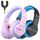 iClever Bluetooth Kinder Kopfhörer 2pack, Farbige LED-Leuchten, Kinderkopfhörer Over-Ear mit 74/85dBA Lautstärkebegrenzung, 85 Stunden Spielzeit, Bluetooth 5.2, eingebautes Mikrofon